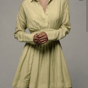 Anthropologie Mini Green Dress